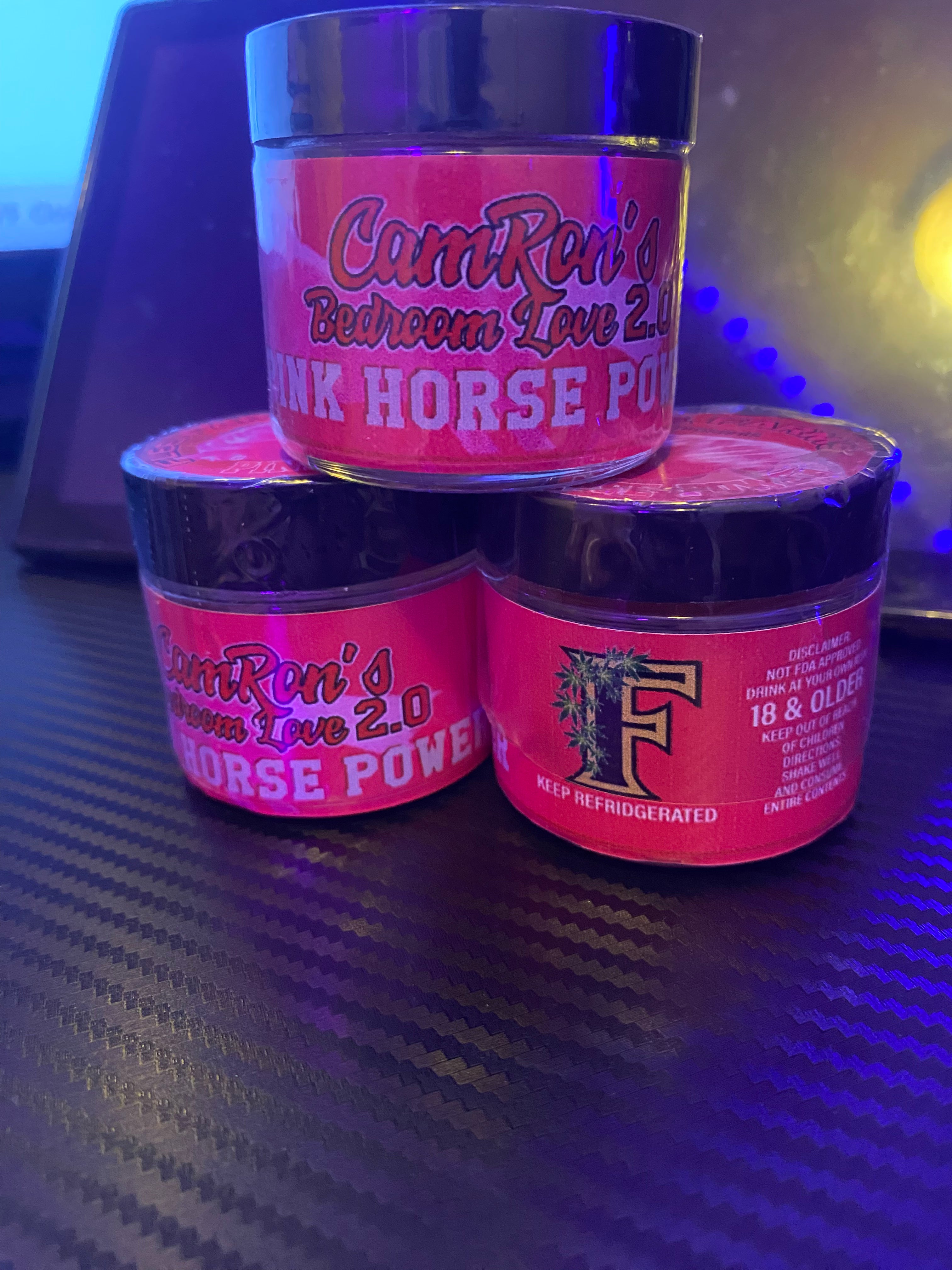 Pink horse power 3 jars